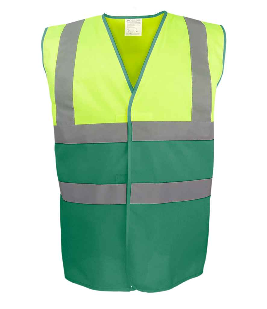 Yoko Two Tone Waistcoat | Yellow/Paramedic Green