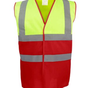 Yoko Two Tone Waistcoat | Yellow/Red